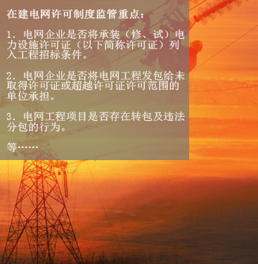 八、在建電網(wǎng)工程項目許可制度執(zhí)行情況