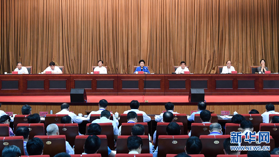 6月25日，全國民族團(tuán)結(jié)進(jìn)步創(chuàng)建經(jīng)驗(yàn)交流現(xiàn)場會(huì)在內(nèi)蒙古興安盟召開，中共中央政治局委員、國務(wù)院副總理劉延?xùn)|出席會(huì)議并講話。 新華社記者 陳曄華 攝