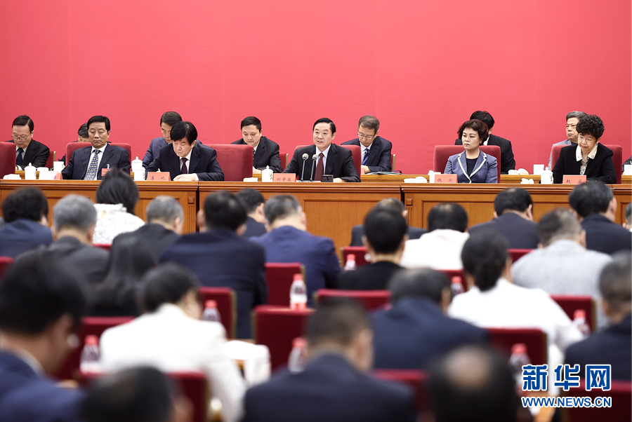 9月20日，中國電視藝術(shù)家協(xié)會第六次全國代表大會在北京召開。中共中央政治局委員、中央書記處書記、中宣部部長劉奇葆出席開幕式并講話。新華社記者 燕雁 攝