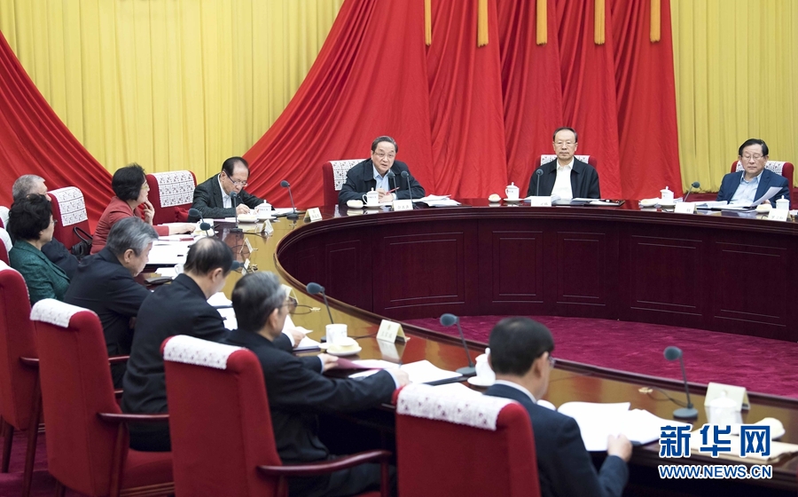 12月22日，全國政協(xié)主席俞正聲在北京主持召開政協(xié)第十二屆全國委員會(huì)第六十八次主席會(huì)議。 新華社記者 李濤 攝