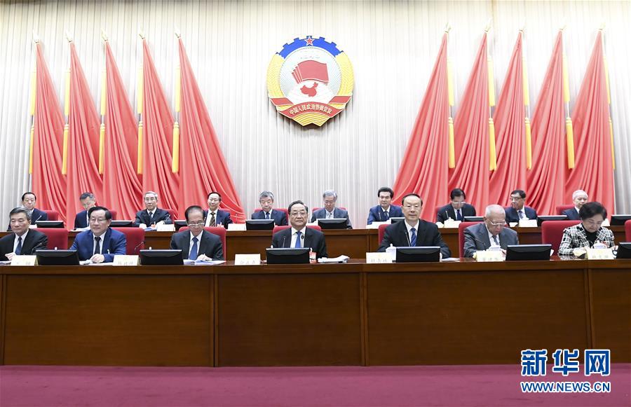 1月22日，政協(xié)第十二屆全國委員會(huì)常務(wù)委員會(huì)第二十四次會(huì)議在北京開幕。全國政協(xié)主席俞正聲出席開幕會(huì)。 新華社記者 燕雁 攝