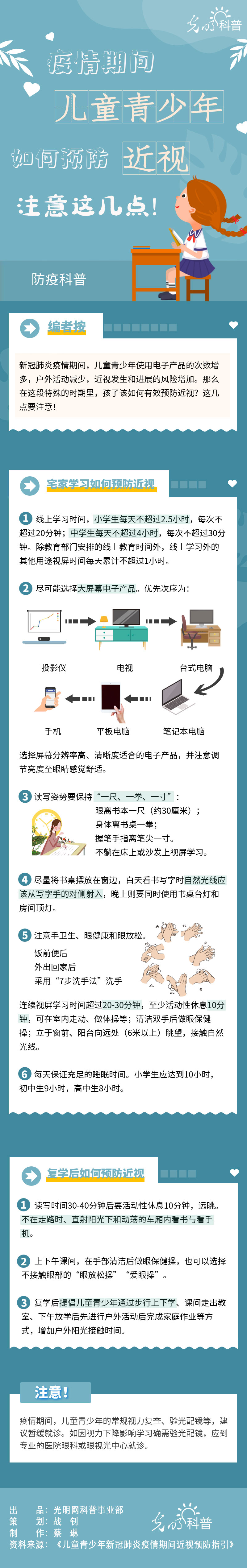 【防疫科普】疫情期間兒童青少年如何預(yù)防近視？注意這幾點(diǎn)！