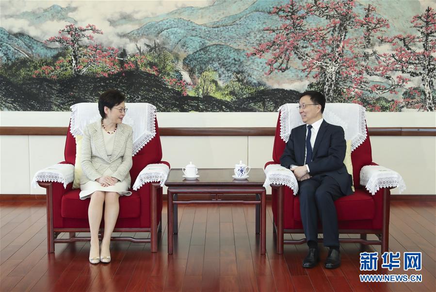 (時政)韓正會見林鄭月娥