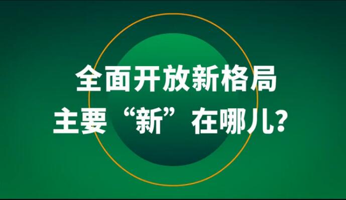 全面開放新格局主要“新”在哪兒？