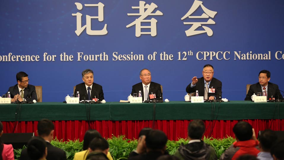 解振華、秦大河、吳曉青、胡存智、白巖松答記者問