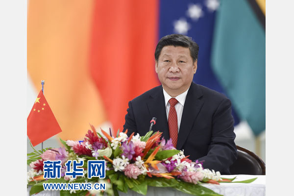 習(xí)近平主持會(huì)議并發(fā)表主旨講話。新華社記者 李學(xué)仁攝