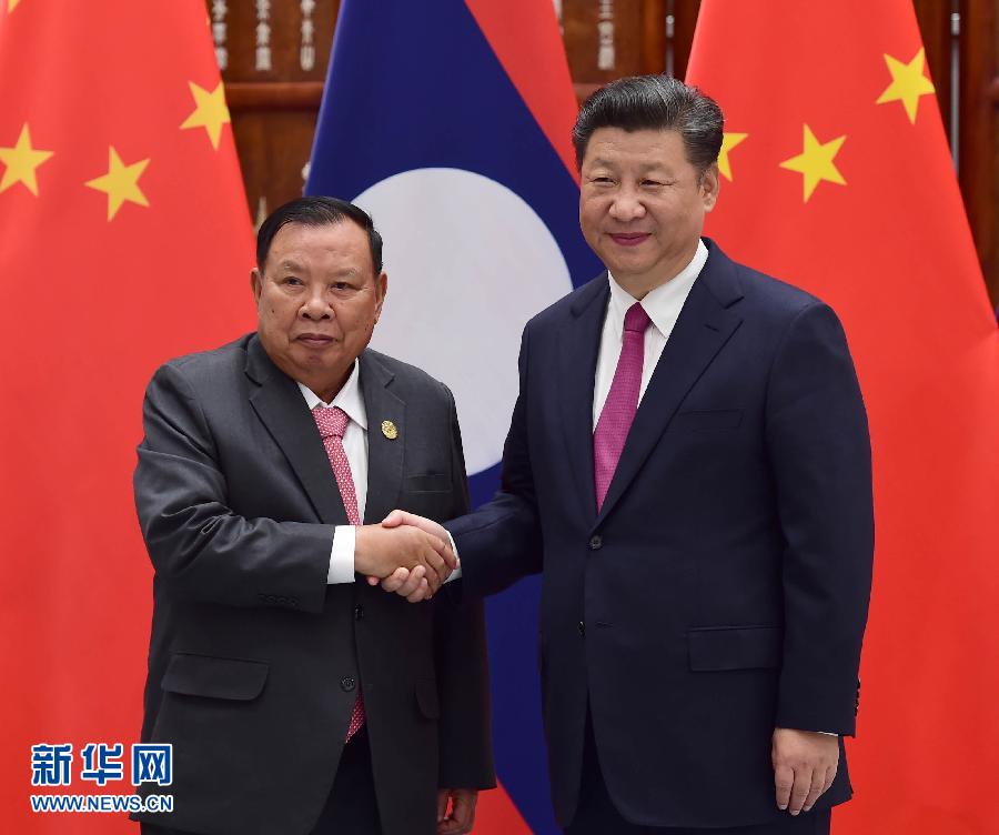 9月2日，國(guó)家主席習(xí)近平在杭州會(huì)見(jiàn)老撾國(guó)家主席本揚(yáng)。新華社記者張鐸攝