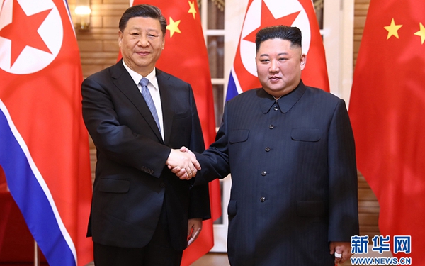 習(xí)近平同朝鮮勞動黨委員長、國務(wù)委員會委員長金正恩舉行會談